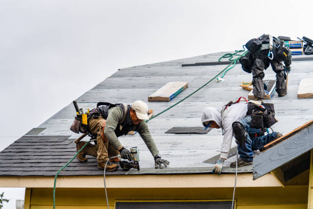 Professional Storm Damage Roof Repair technician working in Old Mystic, CT